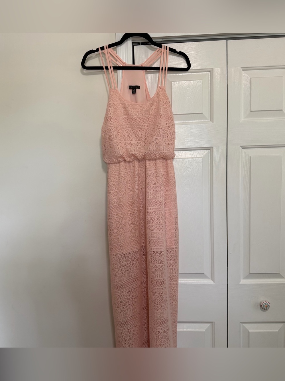 City Triangles Soft Peach Knitted Lined Dress Size Medium